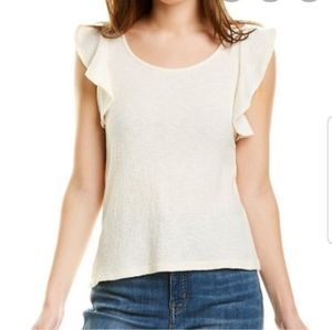 Madewell Texture & Thread flutter sleeve top